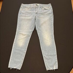 Sonoma Blue Ankle Jeans with Distressed Hem